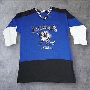 Vintage FILA Ice Demons Tasmanian League Jersey | Size S | Rare Cartoon Hockey G